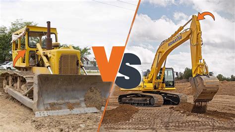 mini excavator vs bulldozer|dozer vs excavator clearing land.